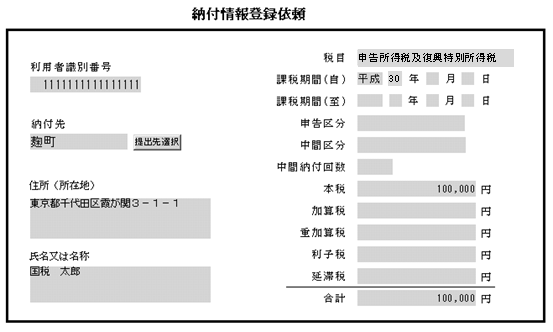 納付情報登録依頼